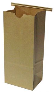 1/2 LB Tabbed Kraft Paper Coffee Bags - 1/500